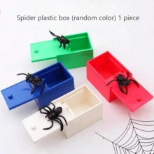 1pc Handmade Wooden Spider Prank Box, Exquisite Gag Gift Box, Ideal Christmas Gift - Multicolor - View 12