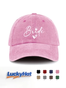 Gorra de béisbol lavada vintage con gráfico de novia, sombrero retro estético para despedida de soltera para mujeres, lindo sombrero de sol perfecto para boda, luna de miel y viajes - Diamante de novia - Ver 7