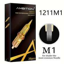 Ambition 20pcs Glory Tattoo Needles 0.35mm Round Tip Liner & Shader Disposable Tattoo Needles Compatible With Tattoo Machines - Gold - View 34