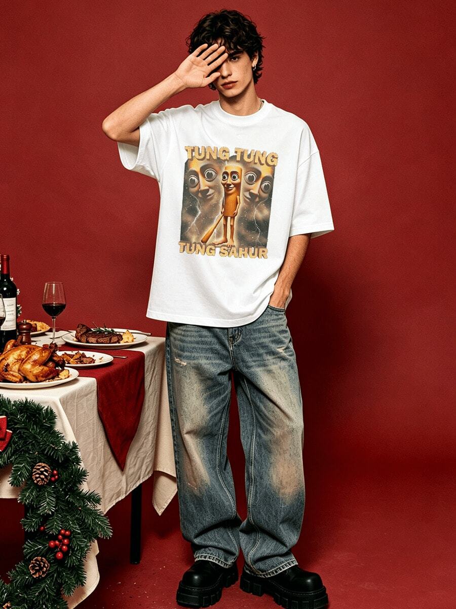 T-Shirts Hommes - Blanc - Voir 1