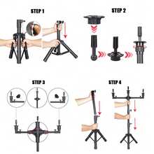 AliLeader Adjustable 3-Way Wig Stand Tripod, Unisex-Adult Multifunctional Mannequin Head Holder, Durable Block For Training Doll Head Display, Halloween - View 6