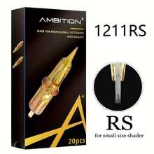 Ambition 20pcs Glory Tattoo Needles 0.35mm Round Tip Liner & Shader Disposable Tattoo Needles Compatible With Tattoo Machines - Gold - View 28