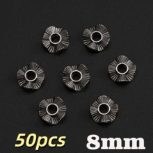 50顆 8/10mm 鋅合金波浪圓盤隔珠，適合DIY珠寶製作手鍊項鍊，時尚珠寶配件，筆珠用品 - 波浪隔片 - 查看 12