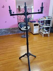 AliLeader Adjustable 3-Way Wig Stand Tripod, Unisex-Adult Multifunctional Mannequin Head Holder, Durable Block For Training Doll Head Display, Halloween - View 10