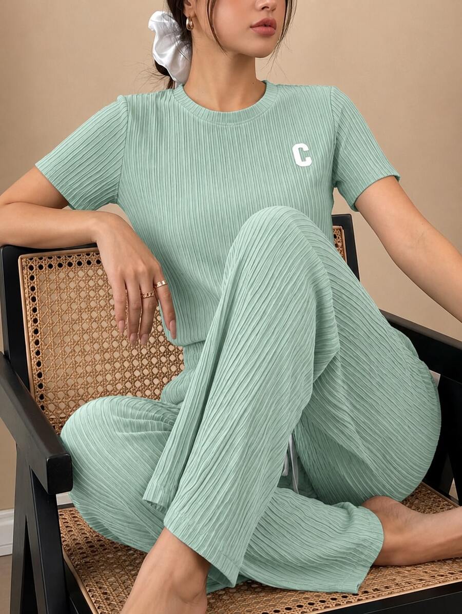 Women Lounge Sets - Mint Green - View 1