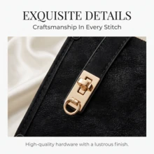 Women Niche Minimalist Handbag, Elegant Versatile Shoulder Crossbody Bag For Daily Commute - Black - View 4