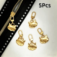 2/5/6/8/10 chiếc đầu kéo khóa hình mèo, tháo rời nhanh chóng để sửa chữa, phụ kiện thay thế đầu khóa kéo kim loại đa năng có lỗ nhỏ, không cần dụng cụ, dùng cho túi xách, quần áo, áo khoác, giày, bốt - Nhiều màu - Xem 22