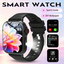NcmRyu 1.83 Inch HD Display Sports Smart Watch, Zinc Alloy Body With Flashlight, Bluetooth Call, Multiple Sports Modes, Sedentary Reminder And Other Functions, Suitable As Gift For Friends And Couples, Compatible With Android And IOS - View 1