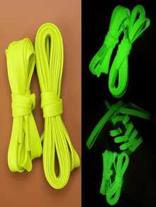 8/2PCS, Multi-Color Options, 120cm Glow-In-The-Dark Solid Color Reflective Shoelaces, Unisex Sports Shoes, Versatile, Suitable For Daily Wear, Dating, Party And Holiday Outfits - Multicolor - View 9