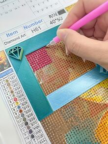 Diamond Painting Alignment Tool: Right Angle Ruler -- Designed To Assist In Aligning Diamonds With The Canvas, Making Diamond Painting Production Easier,Diamond Painting Tool Kit - A - View 1