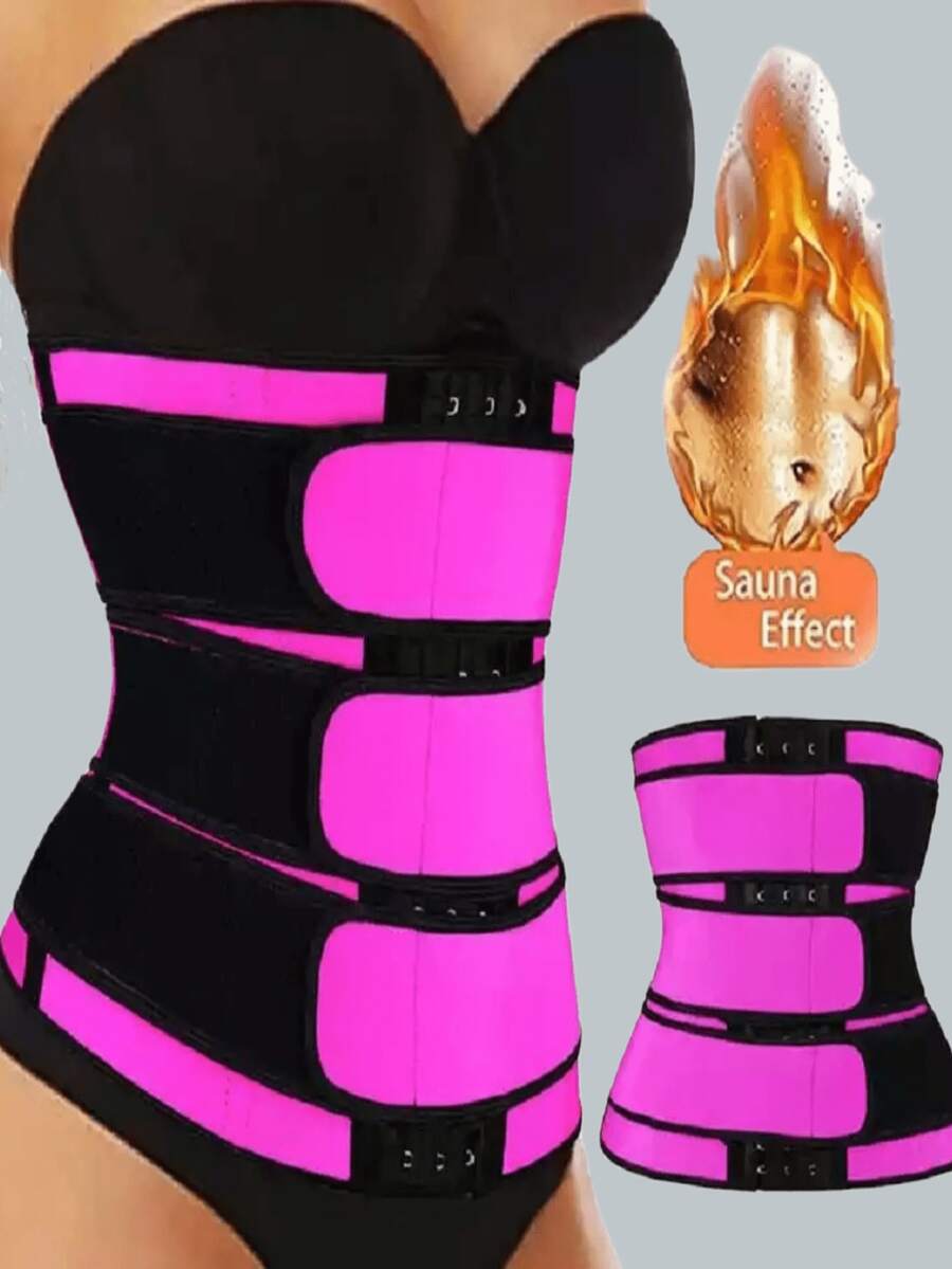 Women's Plus Size Tummy Control Waist Cincher Belt - Burgundy - View 1