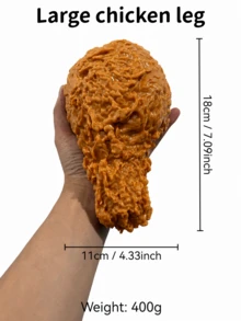 1PC Realistic Fried Chicken Leg Squishy Slow Rebound Stress Relief Toy Creative Venting Gadget Suitable For Children And Adults Relaxation Toy Prank Toy Party Favor, Classroom Prize, Gift Bag Filler Birthday, Holiday Gift - Multicolor - View 12