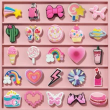 25pcs Cute Cartoon PVC Shoe Charms - Creative Colorful Accessories - Suitable For Sandals And Clogs - Multicolor - View 2