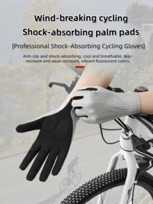 1 Pair Full Finger Cooling Anti-Slip New Outdoor Cycling Gloves - Multicolor - View 1
