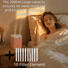 2000ml Large Capacity Dual Mist Aromatherapy Diffuser, USB Powered Humidifier, Home Decor, Student Dorm Air Humidifier, Back To School Gift - A - View 6