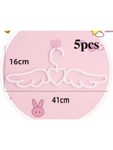 1/5/10/20pcs Pink Hangers, White Hangers, Closet Storage Hangers, Heart Angel Hangers, Room Hangers, Adult Indoor/Outdoor Universal Hangers - Multicolor - View 9