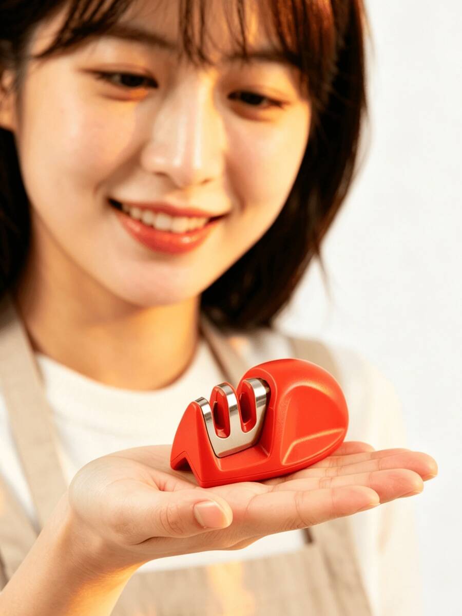 Portable Mini Mouse Style Knife Sharpener, Compact Handheld Sharpening Tool, Labor-Saving Outdoor & Household Gadget For Quickly Polishing All Kitchen Cutting Knives