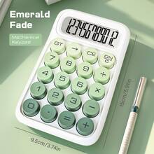 Mini Gradient Calculator: 12-Digit LCD Display & Clicky Aesthetic Keys | Ultra-Portable Office And School Desktop Essential - Twilight Bloom - View 10