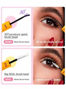Mavphnee 2-In-1 Cluster False Eyelash Glue, Long-Lasting Strong Waterproof Adhesive For DIY Eyelash Extensions - Mustard Yellow - View 4