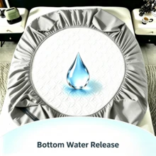 360°全方位防水床墊保護墊，12英吋深口袋式床單，全尺寸，防尿防污床墊套 - 淺灰色 - 查看 4