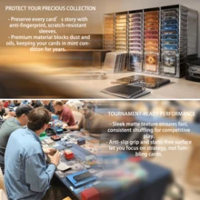 100片 Vorinclex 獨家設計粉色龍盾磨砂卡套，適用於 MTG/PTCG/集換式卡牌遊戲，磨砂卡套 66*92mm，卡牌收藏家最佳禮物，100片 64x89mm KMC 透明防水內層卡套 - 彩色 - 查看 4