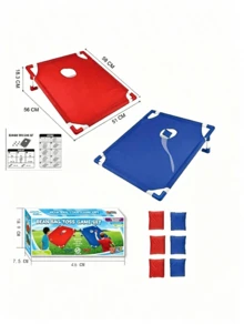This Set Includes 6 Beanbags, A Red Or Blue Corn Hole Game Board, And A Gift Box. Random One,It's Suitable For Outdoor Parties, Backyard Camping, Indoor Gatherings, Or Beach Patio Entertainment. An Ideal Choice For Holiday Gifts And Party Supplies - 彩色 - 查看 14