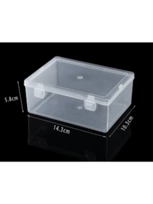 1pc Rectangular Fishing Gear Transparent Plastic Packaging Box Accessories Components Tool Storage Empty Box Flip Cover Storage Box Transparent Plastic Box Stationery Packaging Box Electronic Components Hardware Tools Parts Box Toy Storage Box - Clear - View 4