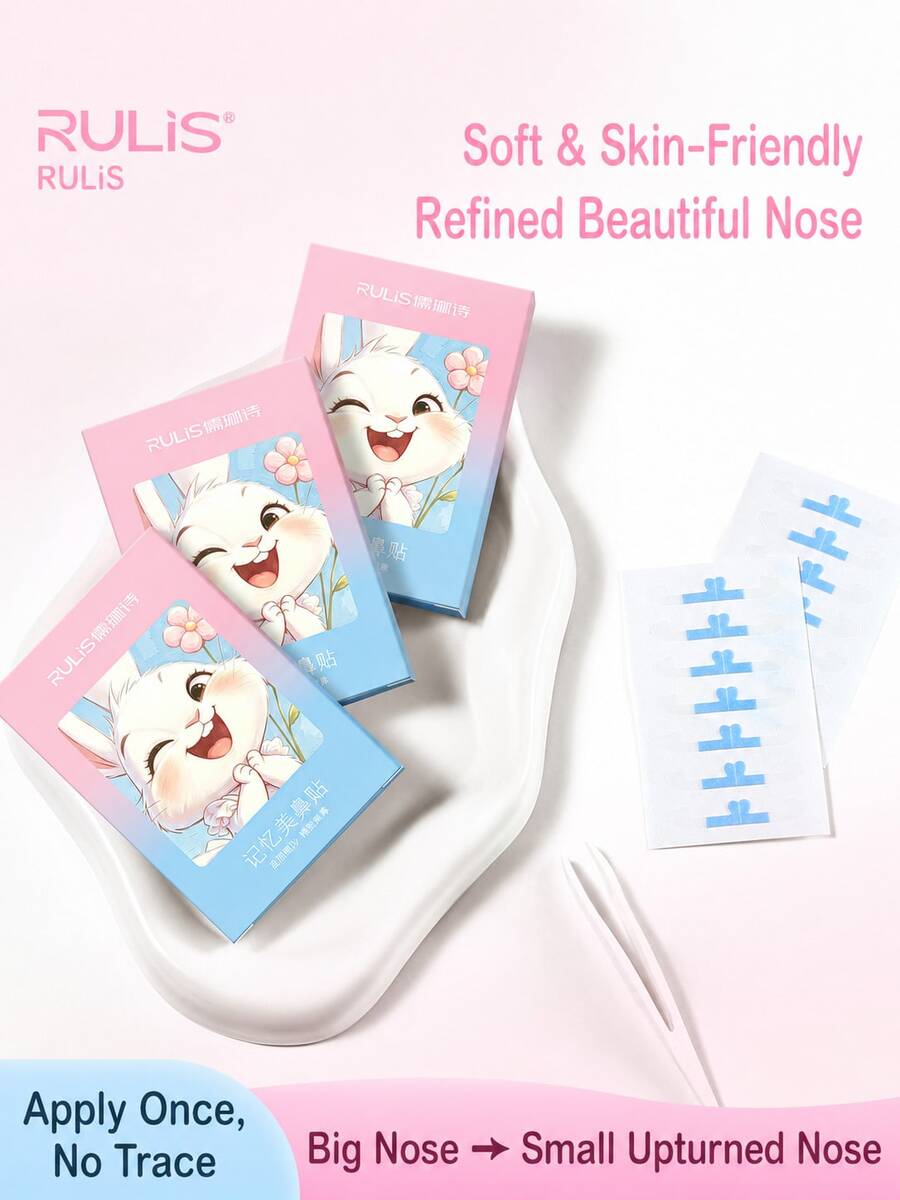 Invisible Nose Lift Tape, Breathable Nose Shaping Adhesive, Long-Lasting Sticky Nose Lift Patch, Suitable For Daily Makeup, Cosplay, Party - Pink - View 1