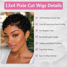 Uveous 40 42 Inch 250% Density Short Bob Wig Kinky Curly 13X4 13X6 Human Hair Wigs Pre Plucked With Baby Hair HD Transparent Lace Front Wigs For Women 250 Density Jerry Curly Water Wave Bob Wig Human Hair Deep Curly Wig Natural Black Halloween Season - SNatural - 查看 11