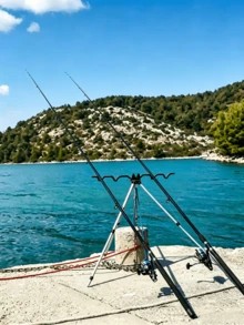 1pc Adjustable Aluminum Fishing Rod Holder, Portable And Foldable, Triangular Fishing Rod Stand, Can Hold Multiple Fishing Rods, Sturdy And Durable, Suitable For Lakes, Rivers, Angling, Stable Outdoor Bank Fishing Bracket - Multicolor - View 2