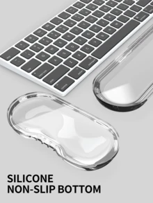 1 Set Crystal Clear Wrist Rest, Suitable For Mouse Pad, Keyboard Palm Rest, Wrist Support Pad, Cool And Comfortable - View 10