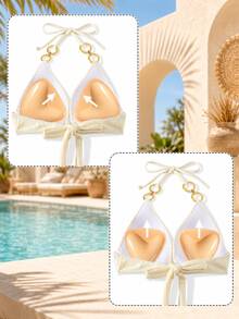 1 Pair Double Sided Sticky Bra Inserts Triangle Ultraboost Reusable Push Up Pads For Strapless, Bikini, Swimsuit, Sports Bras. Invisible Support - Multicolor - View 7