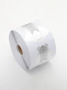 SAUA 100片黑色方形美甲延長甲片，適用於C弧度壓克力UV凝膠美甲，美甲延長工具導引貼紙組，美甲用品，美甲工具，美甲藝術工具，返校季，美甲，美甲工具，穿戴甲 - 白色 - 查看 6