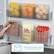 6/3pcs Multi-Functional Refrigerator Storage Bins - Fruit & Vegetable Baskets, Snack Storage Boxes, Refrigerator Side Door & Interior Storage, Keep Your Refrigerator Organized And Tidy (Kitchen Storage Essentials) - Clear - View 4