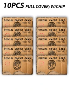 1pc Parody Official Credit Card Sticker Privacy Protection Card Skin, Paper-Style Birthday Gift PVC Material Anti-Fingerprint Anti-Scratch Wear-Resistant Card Sleeve, Suitable For Men, Women, Couples, Small Chip Cards, Bank Cards, Credit Cards, Transit Cards, Student Campus Cards Personalized DIY - Type a - View 15