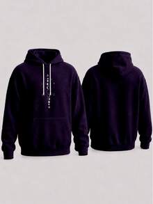 Arraia Maori Blusa de Moletom Canguru Fechado Liso Basico Unissex - Azul Marinho - Visão 5