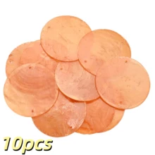10/20pcs 50mm Colorful Flat Round Shell Coin Pendant Beads With 2 Holes, Suitable For Jewelry Making, Fashion Wind Chimes, Wreath DIY Handmade Home Decor - Shell Discs - View 13