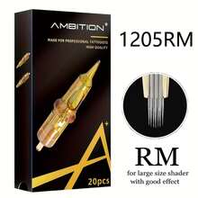 Ambition 20pcs Glory Tattoo Needles 0.35mm Round Tip Liner & Shader Disposable Tattoo Needles Compatible With Tattoo Machines - Gold - View 14