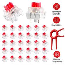 ITLY 50PCS Red Blue Mechanical Keyboard Switch 3Pin Dustproof Pre Lubed Hot Swap Switch With Free Switch Puller For Custom Keyboard - View 2
