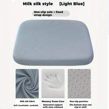 Thickened Comfortable Seat Cushion - 4cm High Elastic Memory Foam Core, Removable Wear-Resistant Fabric Cover, Non-Slip Particle Design On Bottom, Suitable For Hard Office Chairs, Student Chairs, Truck Seats And Home Use, Disperses Hip Pressure, Improves Sitting Posture - Multicolor - View 13