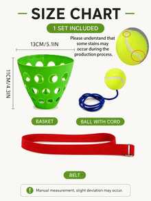 6pcs/1pc Waist Swing Ball Game Set, Adjustable Waist Belt Basket, Drawstring Tennis Ball, Fun Party Interactive Game Props, Suitable For Adult Bar Parties, Holiday Carnivals And Group Interactive Games - Party Members Swing Small Balls Around Their Waists - View 4