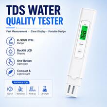 L.A.OL.A.U TDS Meter Digital Water Quality Tester Pen, 0–9990 Ppm High Accuracy Water Testing Meter With LCD Display, Hold Function, One-Button Operation, Portable TDS Meter For Aquarium, Hydroponics, Swimming Pool, Hydroponics, Aquariums, RO Systems, Pool - A - View 2
