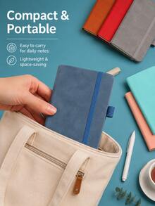 A6 Minimalist Notebook With Closure Strap, Fashionable Business Office Memo Pad And Diary, Compact Size Suitable For Students' Daily Notes, Lightweight And Portable, Applicable For Learning, Work Planning And Daily Recording - Multicolor - View 3