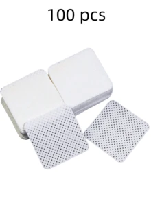 300/200/100 pièces Lingettes de dissolvant pour vernis à ongles, tampons de coton pour manucure et pédicure, outils de nettoyage des ongles, dissolvant pour vernis à ongles - Blanc - Voir 6