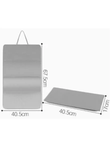 2pcs Lightweight Foldable Steam Ironing Board Set, Includes Hook And Pad, 4-Fold Portable Ironing Board, Non-Slip Surface, Ergonomic Handle, Suitable For Home/Travel, Durable PP Material, Travel Laundry Solution, Foldable Design, Stable And Durable - Grey - View 5