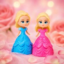 Castelinho Princesa 160 Peças + 2 Bonecas | Casa Blocos  Montar Menina 3 Andares | Brinquedo Educativo Presente  Infantil 3 4 5 Anos - Multicolorido - Visão 5