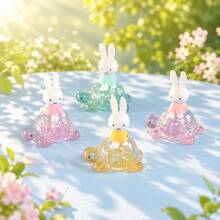 Miffy 烏龜盲盒神秘公仔，可愛 PVC 動漫迷你娃娃，驚喜娃娃，隱藏版，禮物吊飾，居家裝飾 - 彩色 - 查看 2