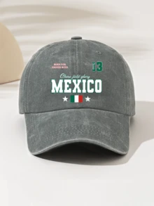 1pc Fashionable Minimalist Washed Baseball Cap "MEXICO 10 KING" Print Pattern, Gift For Family And Friends, Highly Attractive All-Season Decorative Style, Essential Fashion Item For Men And Women, Suitable For Outdoor Sports, Lightweight And Portable - Washable Baseball Cap 2 - View 12