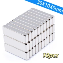 10 buah Magnet Batang Neodymium, 40x10x5mm, 30x10x5mm, Magnet Neodymium Tanah Jarang N35 dengan Perekat Dua Sisi, Sempurna, Cocok untuk Kantor, Kulkas, Dapur - 10 buah - View 9