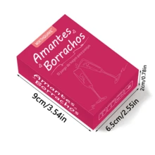 Amantes Borrachos - Jeu de cartes pour couples en espagnol, questions amusantes et romantiques, brise-glace romantique pour les soirées en amoureux, les anniversaires et les soirées cocooning à la maison, cadeau parfait pour les couples qui aiment les jeux - Framboise - Voir 2